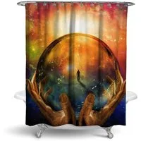 RAHMENLOS® Duschvorhang Motiv Magic - 180 cm x 200 cm Breite 180 cm