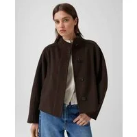OPUS Wolljacke Jacke aus doppellagige Wollqualität Regular Fit Paspeltaschen vorne