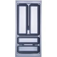 SO-TECH® Besteckeinsatz ORGA-BOX® I Besteckeinsatz silbergrau für Blum Tandembox u., für Blum Tandembox u. ModernBox mit Korpusbreiten 300 - 1200 mm