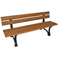DEGAMO Gartenbank LUZERN (1-St), 4-sitzer 180cm, Gestell aus Gusseisen, Belattung aus Eukalyptus