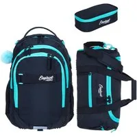 ELEPHANT Schulrucksack Hero Signature Schultasche (Set, 3-tlg., 3 Teile Rucksack Sporttasche Mäppchen Box), Softcase Schulranzen Schulmappe +rsm