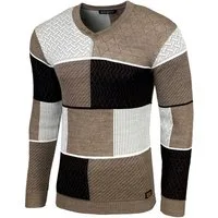 Baxboy Strickpullover Baxboy Herren Pullover V-Neck Strick-Pullover Rundkragen BB-52301