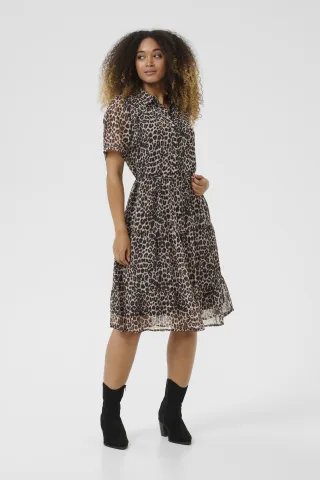 Kleid CRYuna A-shape leopard
