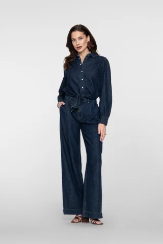 Geisha Fashion Women - 61009-10 dark blue denim washed - Gr. - 44