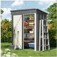 Bealife Gartenhaus Robuster Metall-Gartengeräteschuppen 180 x 162 x 95 cm, robust und wasserdicht
