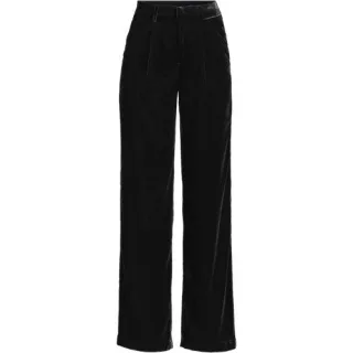 Samthose mit weitem Bein für Damen in Petite-Größe, Damen, size: petite, Schwarz, by Lands' End