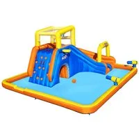 Bestway Hüpfburg H2OGO!® Speedway, (Packung, 1-tlg., Inkl. Dauergebläse, Für 9 Kinder), 551 x 502 x 265 cm