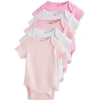 Next Kurzarmbody Kurzärmelige Baby Bodysuits im 5er-Pack (5-tlg)