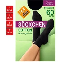 Nur Die Füßlinge Cotton 60 DEN Damen (1er/3er/6er/9er Pack, 3-Paar) sneaker-socken strumpf strümpfe