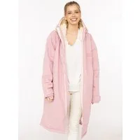 Zwillingsherz Kurzmantel "Oversize Windjacke ZH" seitliche Taschen, Kapuze, Reißverschluss, Teddy Futter, Oversized