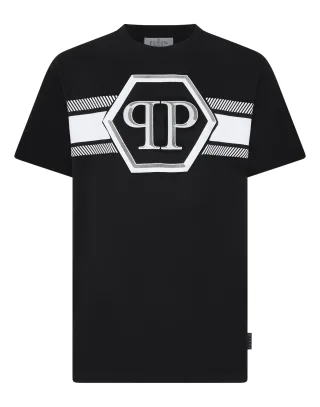 Round Neck T-Shirt Hexagon Line