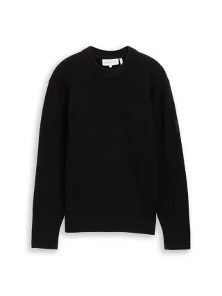 Denim Tom Tailor - Bouclé Strickpullover black - Gr. - XL