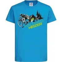 Baddery Print-Shirt Kinder Fahrrad T-Shirt: "Waldweg Heizer" - Geschenk Jungen & Mädchen, hochwertiger Siebdruck, aus Baumwolle