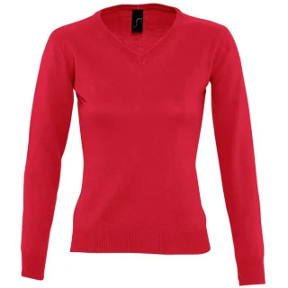 SOLS Damen/Damen Galaxy V-Ausschnitt Pullover (Rot)