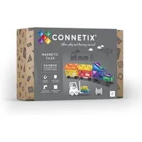 Connetix CONNETIX Magnetbausteine Regenbogen Transportieren Packen 50 Stück 3+ Magnetspielbausteine