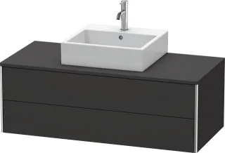 Duravit XSquare Konsolenwaschtischunterbau wandhängend Graphit Supermatt 1200x548x400 mm - XS4912080 XS491208080