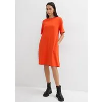 bonprix Shirtkleid lässige Passform, A-Linie, Kurzarm-Design, aus Viskose, ohne Kragen