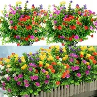 Kunstblumenstrauß 12 Kunstblumen-Sträuße Ideal für Zuhause Hochzeiten Gartendekoration, VEKROBOT, Eignet sich auch als Deko fürs Zuhause
