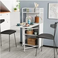 Vicco Esstisch Savio, Weiß, 57 x 30 cm mit klappbarer Tischplatte (1-St)