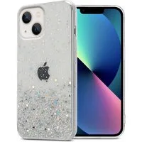 Cadorabo Handyhülle für iPhone 14 Hülle Apple iPhone 14, Flexible TPU Silikon Handy Schutzhülle - Hülle - mit Glitzer