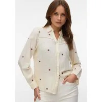 Vero Moda Langarmbluse VMJILLIAN LS SHIRT WVN BTQ Baumwolle
