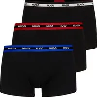 HUGO Boxer Trunk Triplet Planet (3-St., 3er Set) mit umlaufendem Markenschriftzug am Bund