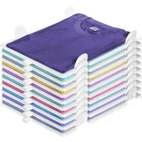 FOUORTUNATE-BEE Aufbewahrungsbox Stapelbare T-Shirt Organizer für Schrank und Kleiderregal Set (10 St), Für T-Shirts Hemden Kinderkleidung Pullover und Hosenfach