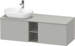 Duravit D-Neo Konsolenwaschtischunterbau wandhängend Betongrau Matt 1400x550x459 mm - DE4950L7007000 DE4950L70070000