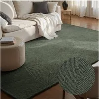 HANSE Home Wollteppich Calmio, auch als Läufer und in rund, rechteckig, Höhe: 18 mm, Handgetuftet, Wolle, Natur, Wohnzimmer, Schlafzimmer, Skandi, Hygge