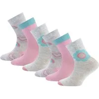 Ewers Socken Socken 6er Pack GOTS Blumen/Herzen (6-Paar)