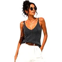 Worldclassca Stricktop Worldclassca Stricktop Ärmellos Basic Leicht Glitzer Tank Top Sommer Neue Kollektion - Stilvolle und gemütliche Sommer Mode für Damen
