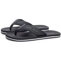 Tommy Hilfiger HILFIGER PADDED BEACH SANDAL Zehentrenner Sommerschuh, Flats, Strandschuh mit Ziersteppung