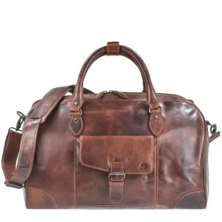 Exklusive Leder-Reisetasche im Querformat mit Bodennägeln | Greenburry Rugged. Der strukturierte Weekender für Ihren komfortablen Reise-Alltag.