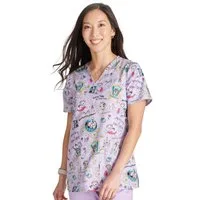 Cherokee Funktionsbluse Bunt bedruckter Damen Kasack "Furry Tales Katzen und Hunde" Kasack mit Motiv