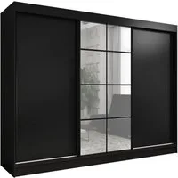 A&J MöbelLand GmbH Schiebetürenschrank ORAVELLE 3-türiger Kleiderschrank mit Spiegel (TOP ANGEBOT! Geräumiger Schrank mit einer Breite von 200 cm ideal zur Aufbewahrung von Kleidung und Accessoires. Wählen Sie das ideale Modell für Ihr Schlafzimmer!,