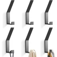 TECBULL Garderobenhaken Wand Deluxe, Kleiderhaken, Garderoben Haken, Wandgarderobe (6 St), Wand Garderobenhaken Deluxe, Kleiderhaken, Wandhaken, Garderobe