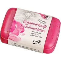 Saling Feste Duschseife Schafmilchseife Rosenblüten, 100 g
