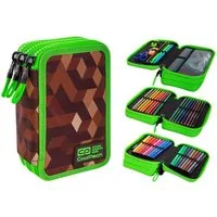 CoolPack Federmäppchen COOLPACK - JUMPER 3 - Dreifach-Federmäppchen mit Zubehör - CITY JUNGLE