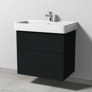 Sanipa 3way Waschtischunterbau zu Laufen Pro S Waschtisch mit 2 Auszügen, Vulkan-Matt SP7681V