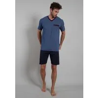 GÖTZBURG Shorty Manhattan (2 tlg) Kurzarm, V-Ausschnitt, kurze Hose, Baumwolle, weich