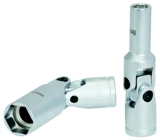 KS Tools 3/8" Glühkerzen-Gelenknüsse, kurz, 75mm - 500.7302