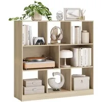 VASAGLE Bücherregal Standregal, Regal, Würfelregal, 8 offene Fächer, horizontal, vertikal oder kopfüber verwendbar