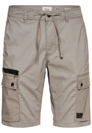 camel active - Cargo-Shorts mit Kordelzug und Stretch stone gray