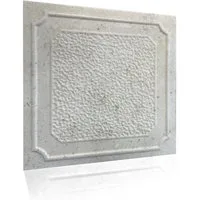 IKHEMalarka Wandpaneel Dekoren Betonoptik aus Polystyrol Styropor XPS, BxL: 50x50 cm, 0,25 qm, (1 Stück, 0.25m) Deckenpaneelen Einfach zu montieren Leicht