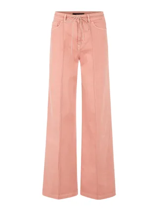 Marc Cain Collections - Jeans WARRI Wide Fit mit Strasskordel peach beige - Gr. - 38