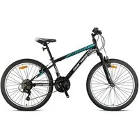 T&Y Trade Kinderfahrrad 24 Zoll Kinder Jugend Fahrrad MTB Mountainbike Rad Bike GRN26042 Blau, 21 Gang Microshift, Kettenschaltung, Federgabel, 21 Gang, Seitenständer