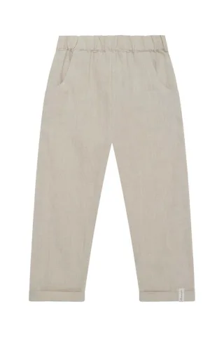 Leevje Unisex Leinenhose 'sand' - 98/104