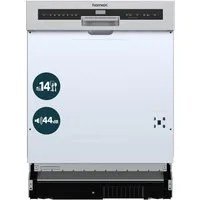 homeX teilintegrierbarer Geschirrspüler DWSI601444C, 10 l, 14 Maßgedecke, Einbau Spülmaschine teilintegriert 60 cm, 14 Gedecke, AquaStop, 44 dB