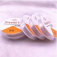 Kopper-24 Bastelperlen elastischer Nylon-Faden zum Perlen basteln, 0,8 mm, 8 m Länge, weiß
