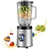 STEINBORG Standmixer SB-7020, 800 W, BPA-Frei,1.5L Glaskrug,6-Fach Messer,5 Geschwindigkeiten,Pulsfunktion